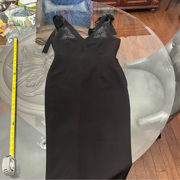 💎Zara Black Dress with Rhinestone Accents. Large - Picture 3 of 10